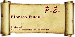 Pinzich Eutim névjegykártya
